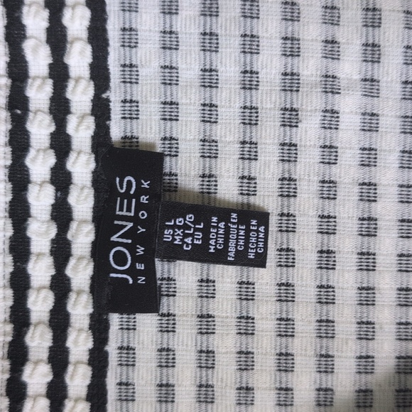 Sz L Jones New York Checked Oversize Boatneck Midi Dress Lagenlook - Picture 2 of 13